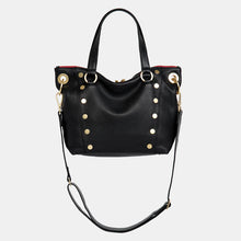 Load image into Gallery viewer, Daniel Medium- Black/ Gold with Red Zipper