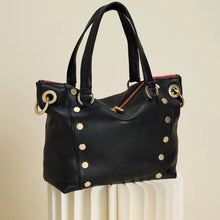Load image into Gallery viewer, Daniel Medium- Black/ Gold with Red Zipper