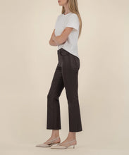 Load image into Gallery viewer, Kelsey Coated High Rise Ankle Flare-Chocolate