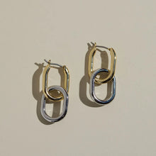 Load image into Gallery viewer, Mixed Metal Chain Link Hoops