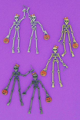 Skeleton Puppet Earrings