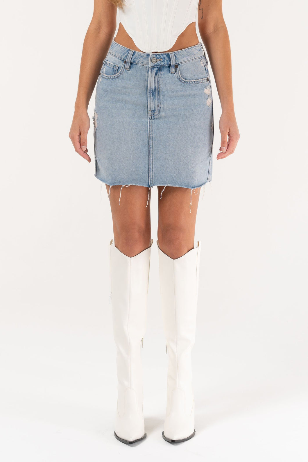 Light Wash Denim Skirt
