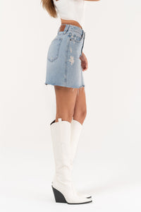 Light Wash Denim Skirt