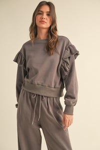 Sienna Ruffled Sweatshirt