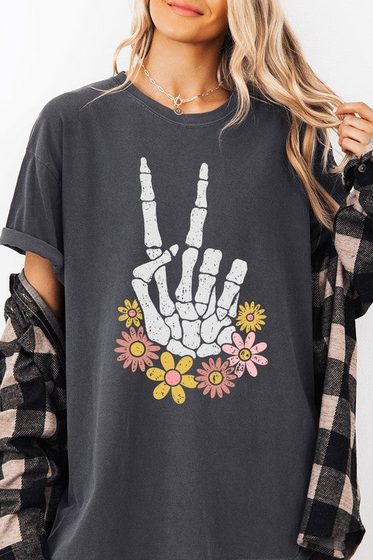 Skeleton Peace Graphic Tee