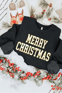 Merry Christmas Foil Graphic Crewneck