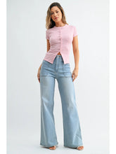 Load image into Gallery viewer, Patch Pocket Wide Leg Flare
