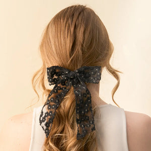 Flower Scallop Hair Bow