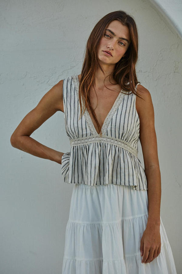 Clementine Striped Top