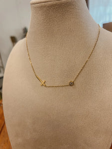 Side Cross Necklace