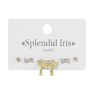 Bow Sparkle Earring Set