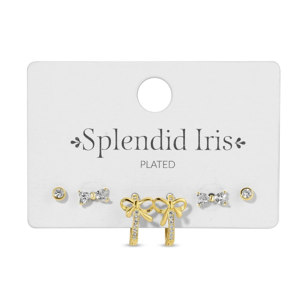 Bow Sparkle Earring Set
