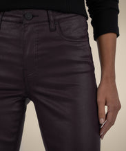 Load image into Gallery viewer, Stella Coated High Rise Flare- Sangria- Kut
