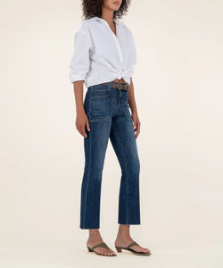 Kelsey High Rise Ankle Flare-Kut from the Kloth