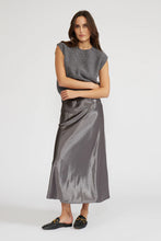 Load image into Gallery viewer, Barbara Satin Skirt- pewter
