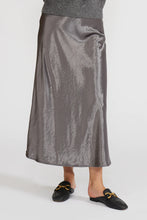 Load image into Gallery viewer, Barbara Satin Skirt- pewter

