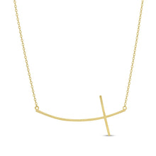 Load image into Gallery viewer, Side Cross Necklace
