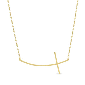 Side Cross Necklace