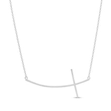 Load image into Gallery viewer, Side Cross Necklace
