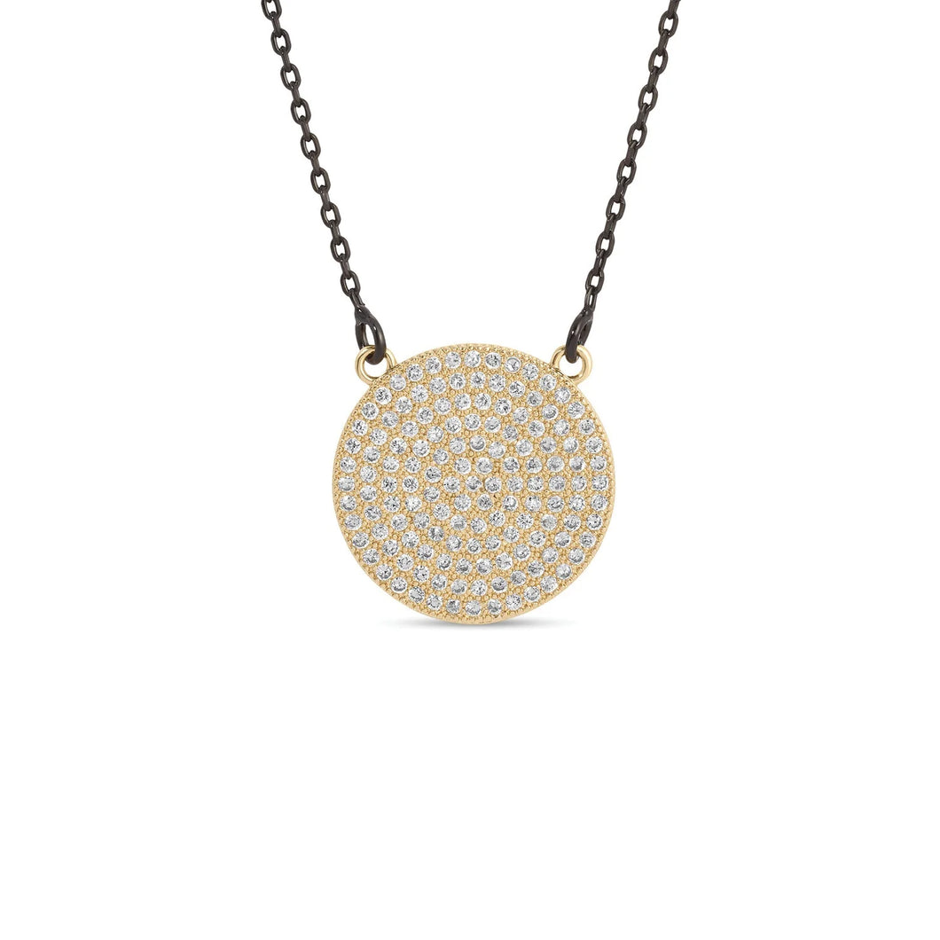 Two Tone Pave Necklace