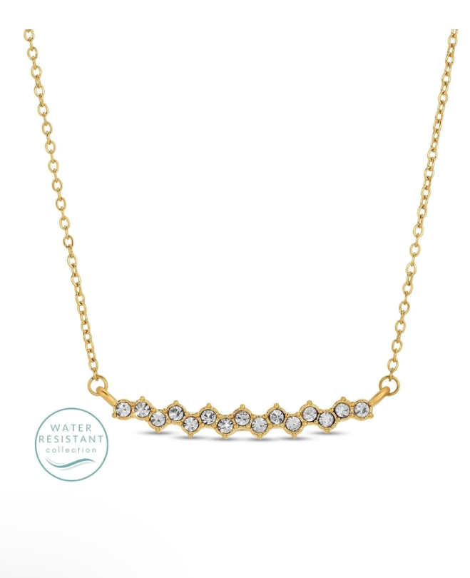 Zig-zag water resistant necklace