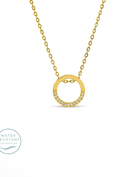 Contemporary Pave Water Resistant Necklace