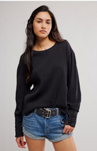 Load image into Gallery viewer, Lace Up Lapis Thermal Top
