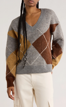 Load image into Gallery viewer, Argyle V-Neck Sweater
