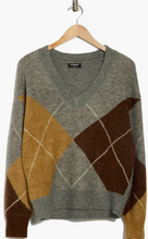 Load image into Gallery viewer, Argyle V-Neck Sweater
