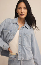 Load image into Gallery viewer, All Day Cropped Knit Denim Jacket
