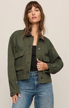 Load image into Gallery viewer, Rey Cropped Denim Chore Jacket
