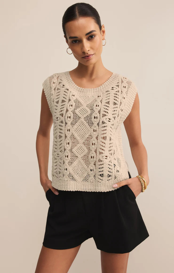 Baroque Crochet Sweater Top- ZSup
