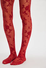 Load image into Gallery viewer, Flocked Floral TIghts
