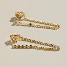 Load image into Gallery viewer, Gold Beaded Drop Earrings
