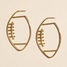Load image into Gallery viewer, Football Hoop Earrings
