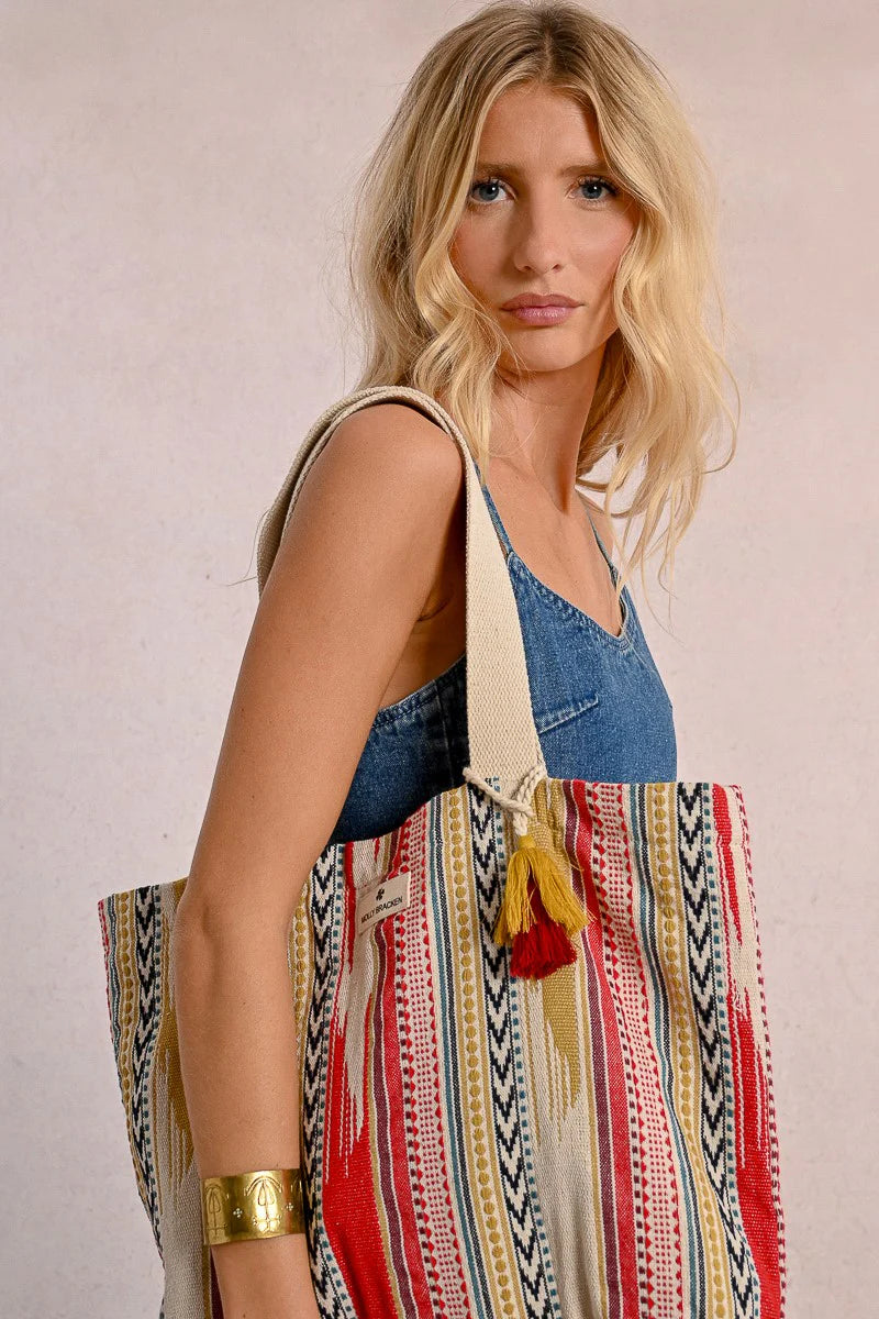 Multicolor Boho Tote Bag