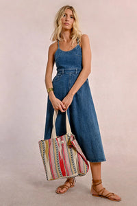 Multicolor Boho Tote Bag