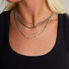 Load image into Gallery viewer, Silver Layered Necklace Set
