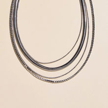 Load image into Gallery viewer, Silver Layered Necklace Set
