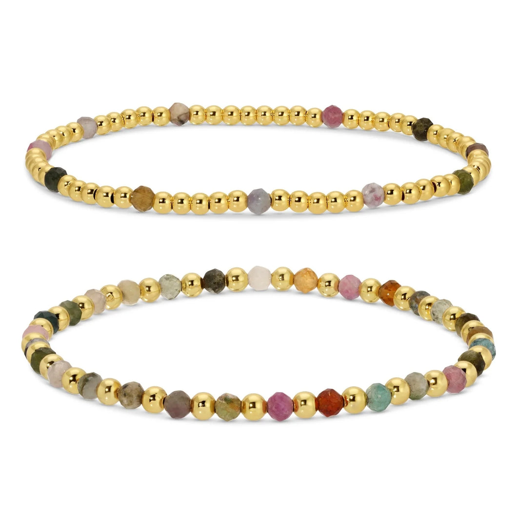 Bead & Stone Stretch Bracelet